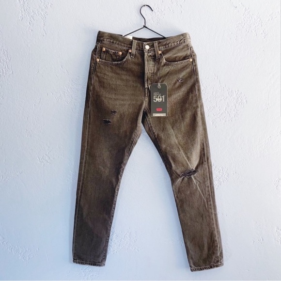 Levis 501 ARITZA SKINNY CROP BLACK MAIL JEANS 26 - Picture 1 of 6